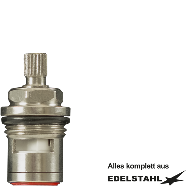 keramisches Oberteil 1/2" aus Edelstahl warm