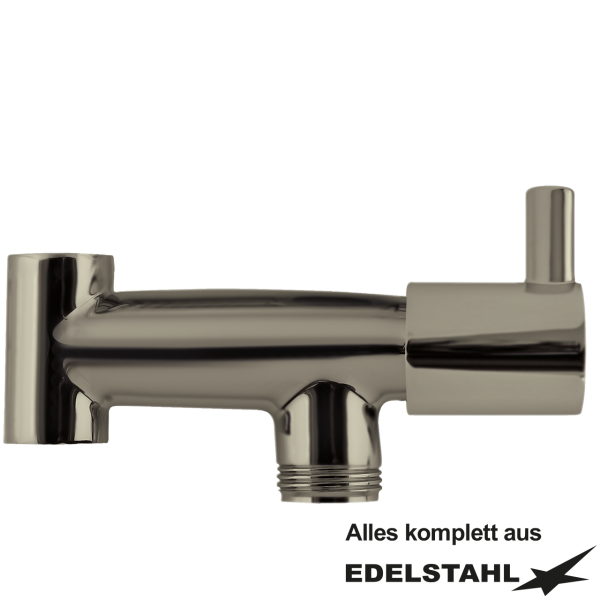 Zuschaltventil mit T-Stück A75mm 2x 1/2" IG + 3/4" AG VA mit Fettkammer-Oberteil
