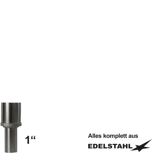 Standsäule Ø 50 mm mit Stutzen 1" aus Edelstahl