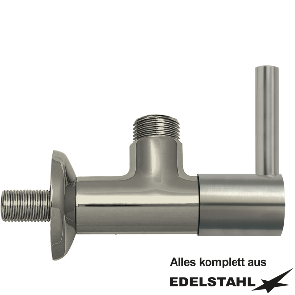 Eckventil 1/2" x 3/4" aus Edelstahl