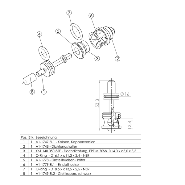 Ventilkolben bauteil zu X31.7x. C5+6