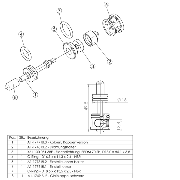 Ventilkolben kompl. zu X31.73.Cx
