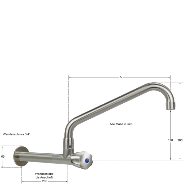 clarix Wandventil 3/4"