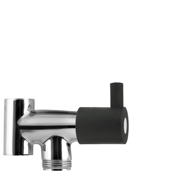 Zuschaltventil mit T-Stück A45mm 2x 1/2" IG + 3/4" AG verchromt mit Fettkammer-Oberteil