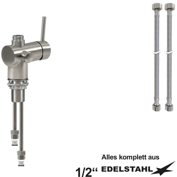 optitop Einlochbatterie-Körper VA 1/2" mit RV
