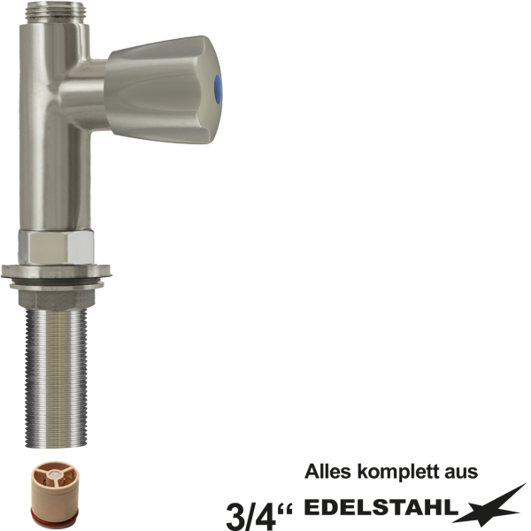 classic Standventil-Körper V2A 3/4" mit RV