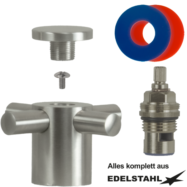 Keramikoberteil Set 1/2" Edelstahl