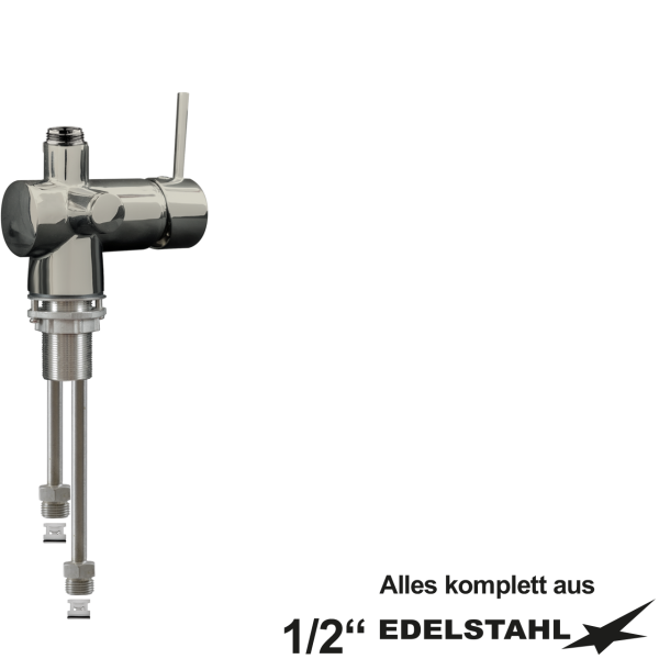 optitop Einlochbatterie-Körper V2A 1/2" mit RV