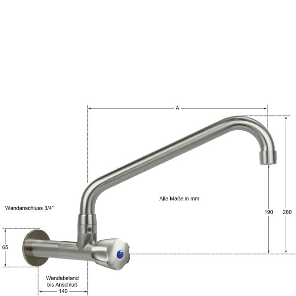 clarix Wandventil 3/4"