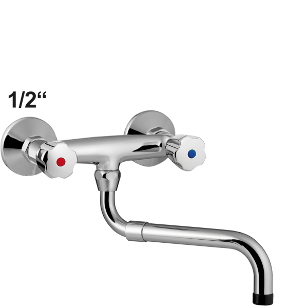 skider Wandbatterie 1/2" mit ausziehbaren Auslauf