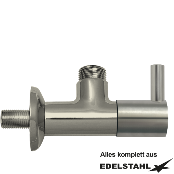 Eckventil 1/2" x 3/4" aus Edelstahl