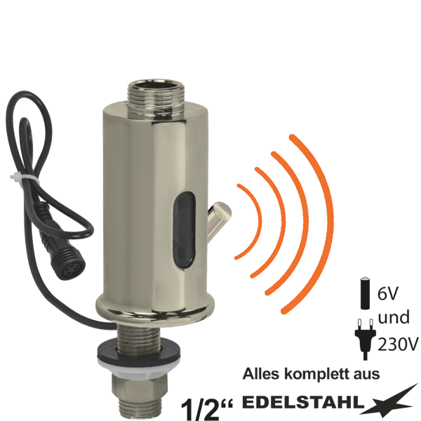 pin Sensor-Einlochbatterie-Körper V2A 1/2"