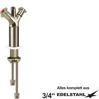 100er-Säulen-ELB-Körper 1 1/4" Stutzen 3/4" VA 100er-Säulen-ELB-Körper 1 1/4" Stutzen 3/4" VA