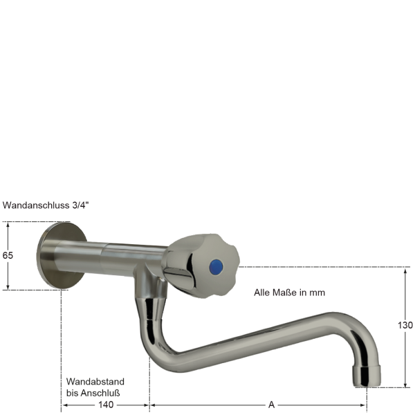 clarix Wandventil 3/4"