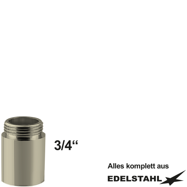 Auslauf-Gelenk-Adapter 3/4" IG x AG V2A