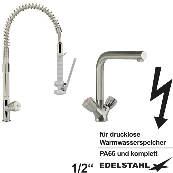 low Pendelbrause HD mit Einlochbatterie ND als Set