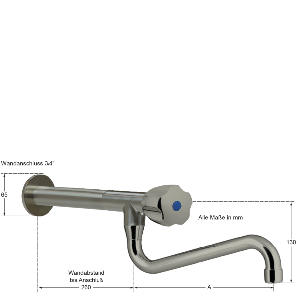 clarix Wandventil 3/4"