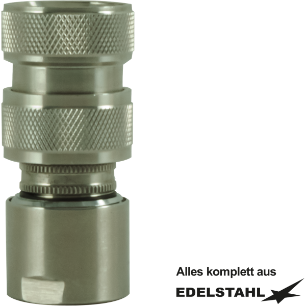 Strahlregler 3/4" IG mit Kupplungsdose Edelstahl