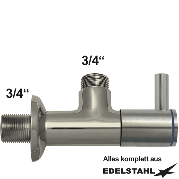 Eckventil 3/4" x 3/4" aus Edelstahl