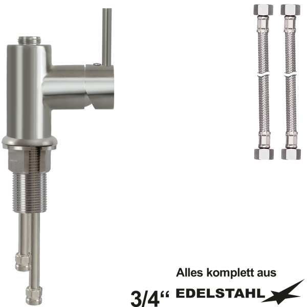 master ELB-Körper mit 1 1/4" Stutzen 3/4" VA