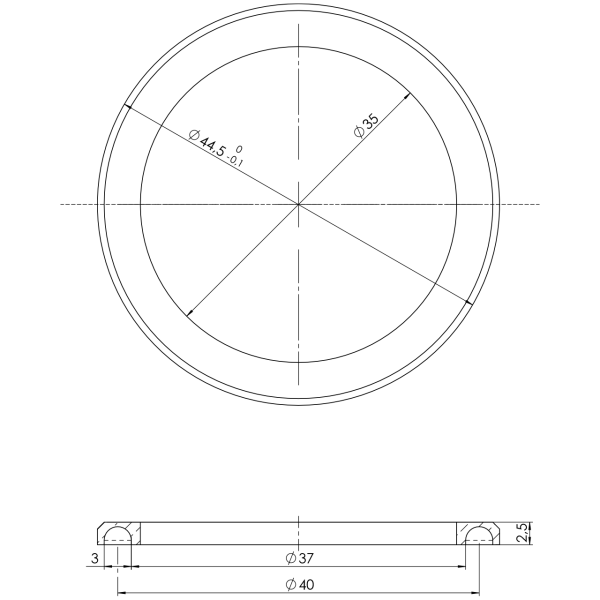 Rosette innenliegend zu 1 1/4" IG