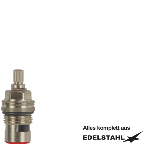 keramisches Oberteil zu Thermostat Wandbatterie Edelstahl