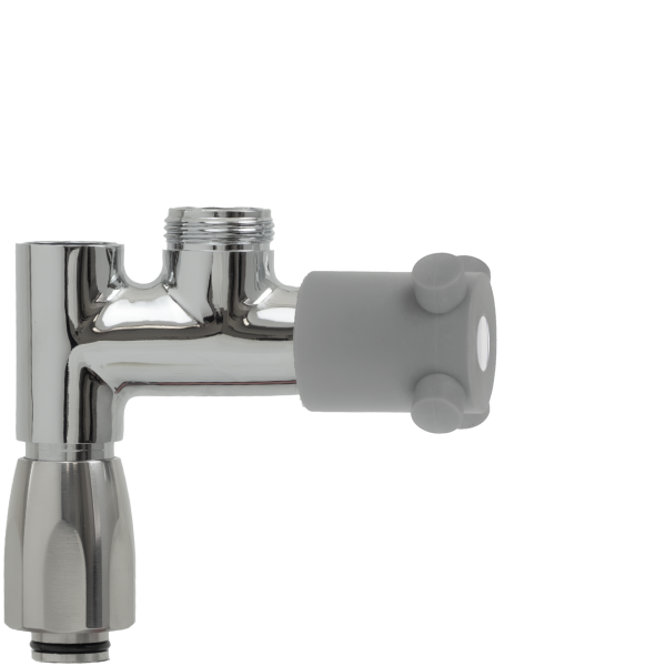 Zuschaltventil Y zur Armatur x 1/2" IG + 3/4" AG MS 45mm