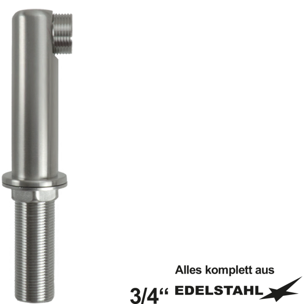 Winkel-Standfuss 90° L 100 mm 3/4" x 3/4" VA gebürstet