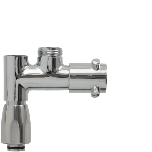 Zuschaltventil Y zur Armatur x 1/2" IG + 3/4" AG MS 45mm