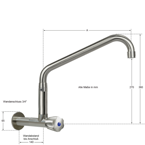 clarix Wandventil 3/4"