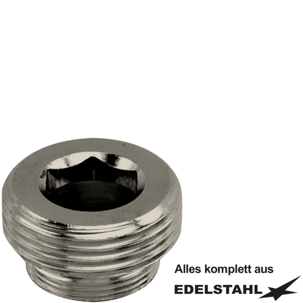 Schraube M20x1 AG x 3/4" AG H15mm VA
