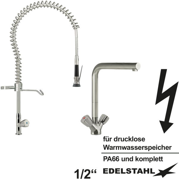 low Pendelbrause HD mit Einlochbatterie ND als Set