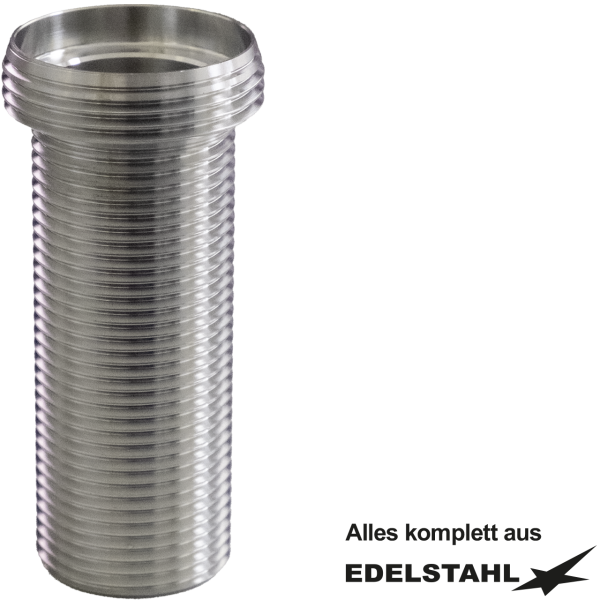 Gewindestutzen 1 1/4" L12 AG x 1" L80 AG zu Körper VA