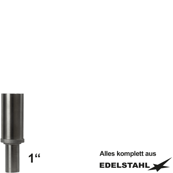 Standsäule Ø 50 mm mit Stutzen 1" aus Edelstahl