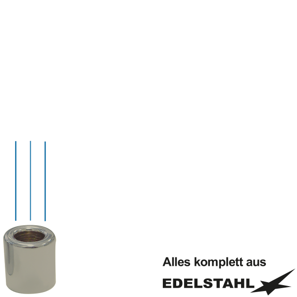 spa Vollstrahldüse 1/2" VA poliert zu Ø20 x 13