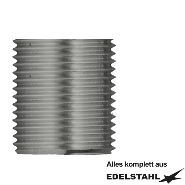 Gewindenippel 3/4" x Ø 20 L 20 mm (AG x IG) für RV Edelstahl