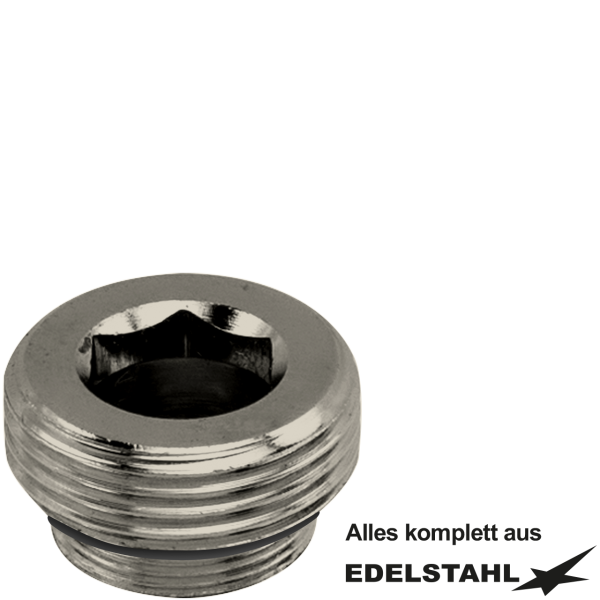 Schraube M20x1 AG x 3/4" AG H15mm VA
