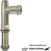 clasix Standventil-Körper V2A 1/2" clasix Standventil-Körper V2A 1/2"