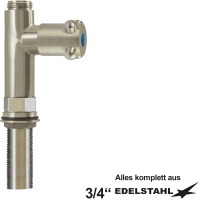 clasix Standventil-Körper V2A 3/4" clasix Standventil-Körper V2A 3/4"