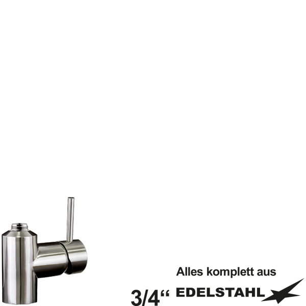 master Körper 2xM14x1 m. Hebel 3/4" Edelstahl