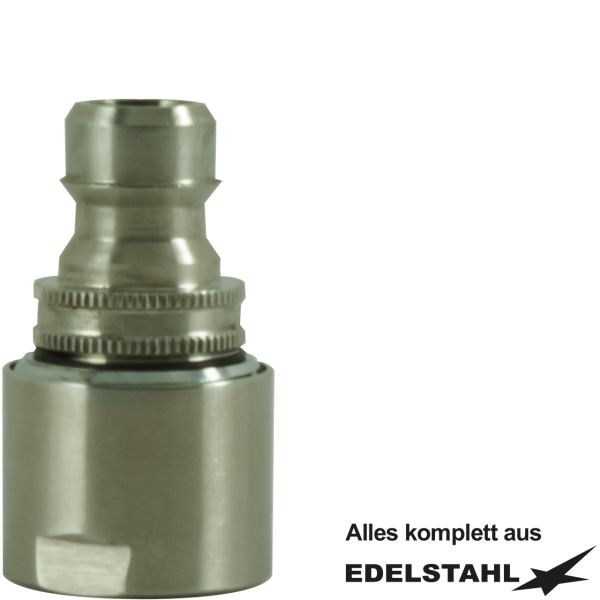 Strahlregler 3/4" IG mit Kupplungsstecker Edelstahl