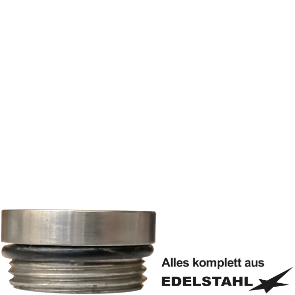 Ventilmutter mit O-Ring aus Edelstahl