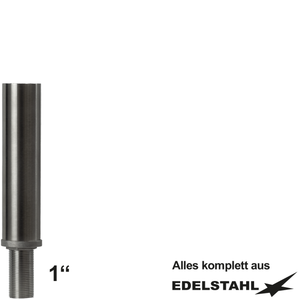Standsäule Ø 50 mm mit Stutzen 1" aus Edelstahl