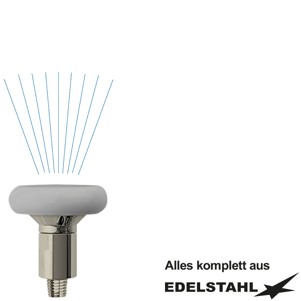 spa Siebstrahldüse gerade VA grau zu Ø27 x 19
